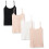 Canotta attillata da donna Amazon Essentials, confezione da 4, beige/bianco/blu 1