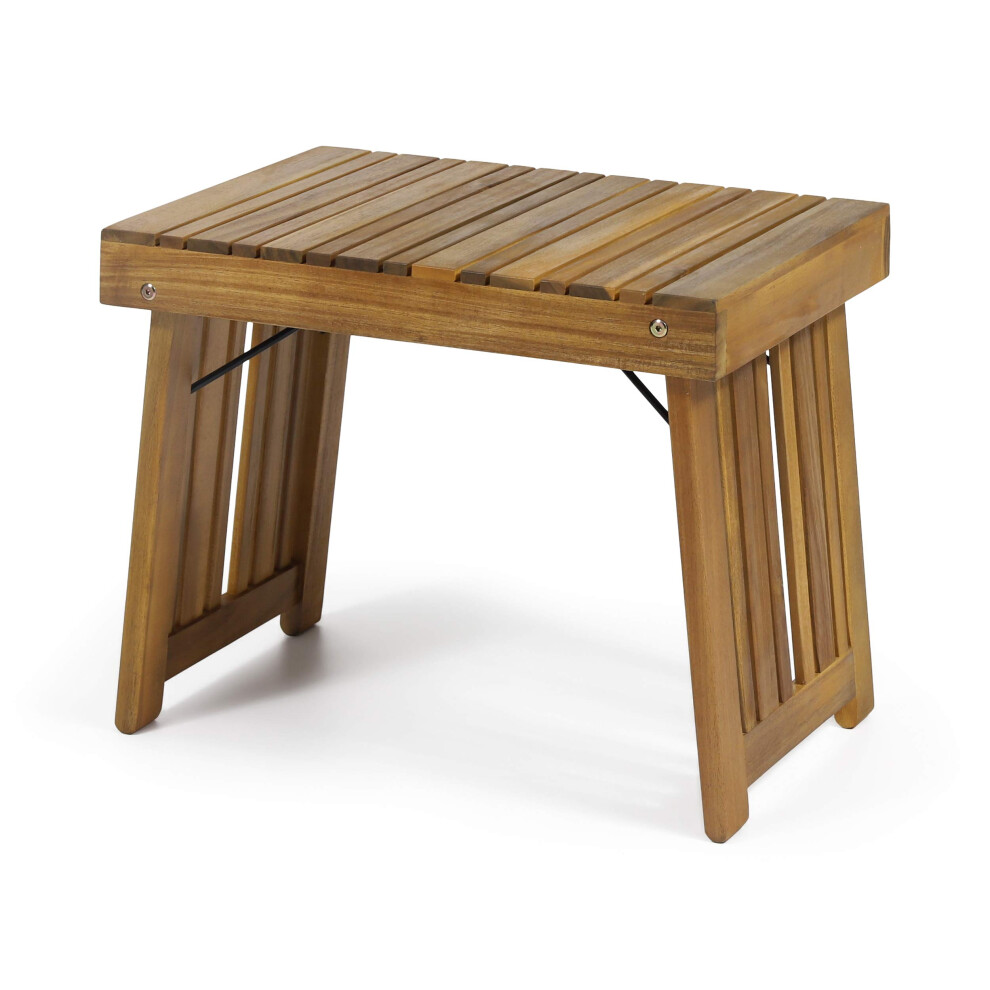 Christopher Knight Home Hilton Outdoor Acacia Wood Folding Side Table