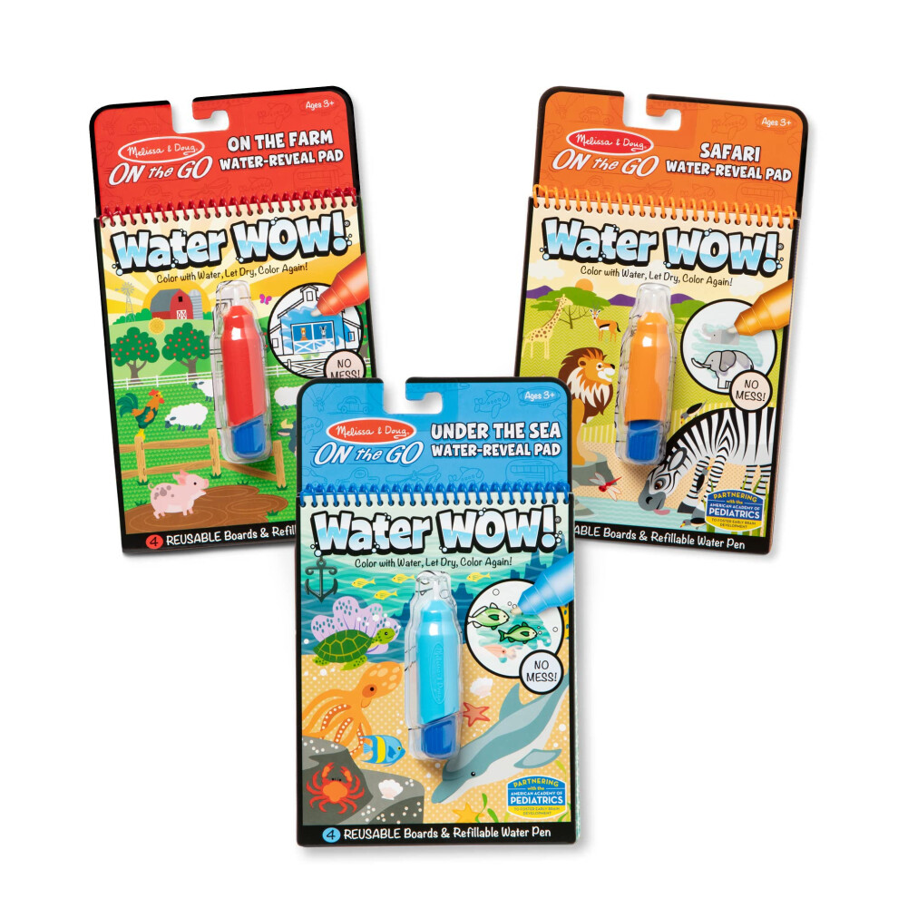 Melissa & Doug Water Wow! - Water Reveal Pad Bundle - Farm  Safari & U