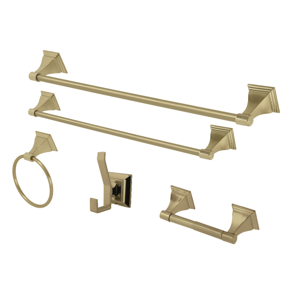 Ensemble d'accessoires de salle de bain 5 pi   ces Monarch BAHK61212478BB de Kingston Brass