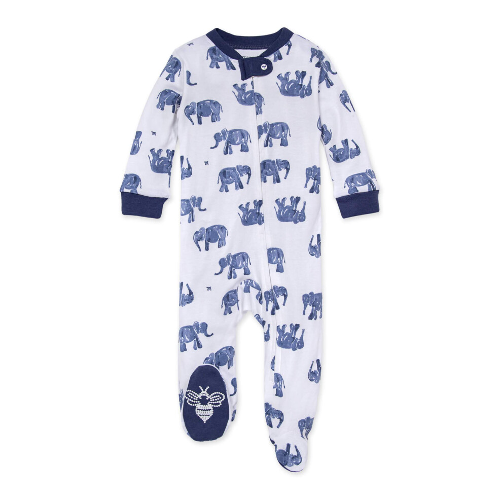 Sleep and Play PJs  100% Organic Cotton One-Piece Zip Front Romper Jum