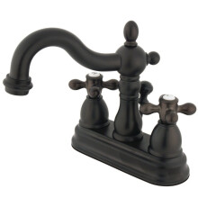 Kingston Brass KB1605AX Heritage 4 in. Centreset Baie Bai Faucet Ulei frecat Bronz