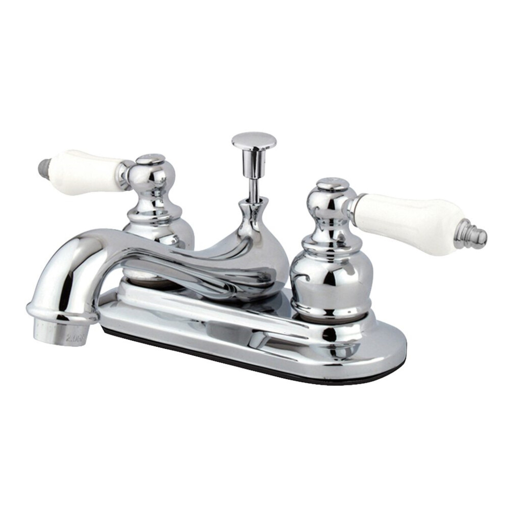 Kingston Brass KB601PL Restoration 4 in. Centerset Bathroom Faucet  Po