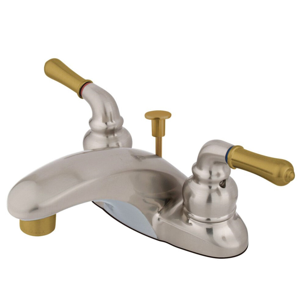 Kingston Brass KB629 4 in. Centerset Bathroom Faucet  Brushed Nickel/P