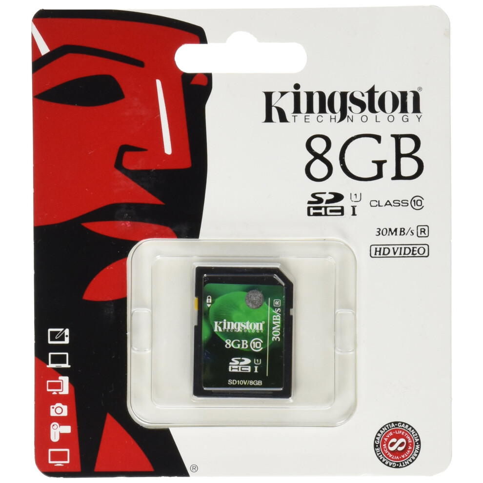 Kingston Digital 8 GB SDHC/SDXC Class 10 UHS-1 Flash Memory Card 30MB/