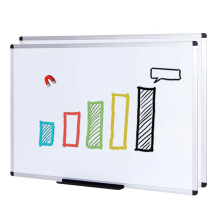 VIZ-PRO Lavagna magnetica cancellabile a secco 36 x 24 pollici Confezione da 2 Telaio in alluminio argento
