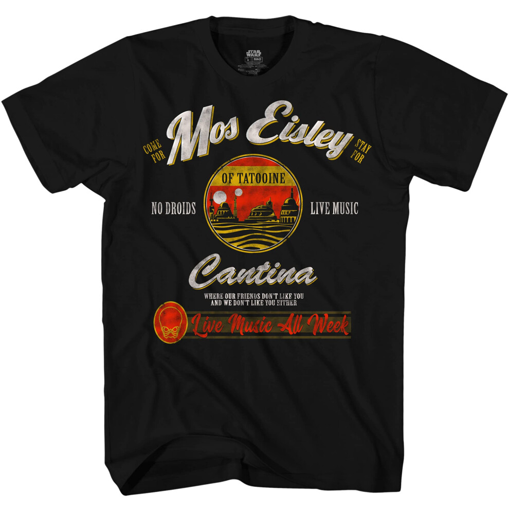 STAR WARS Mos Eisley cantina Tatooine Mens Adult graphic Tee T-Shirt (