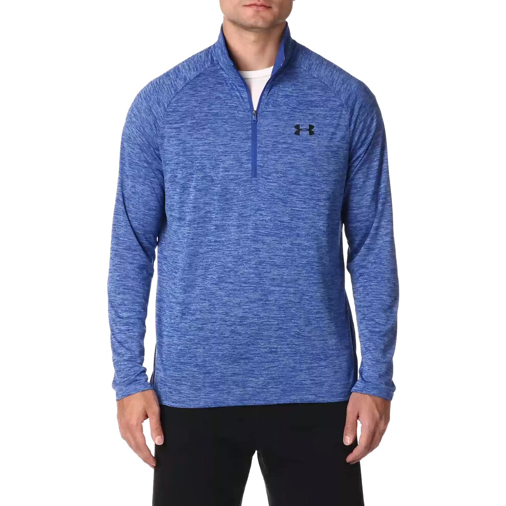 Under Armour Mens Tech 20 12 Zip-Up Long Sleeve T-Shirt  Tech Blue (43