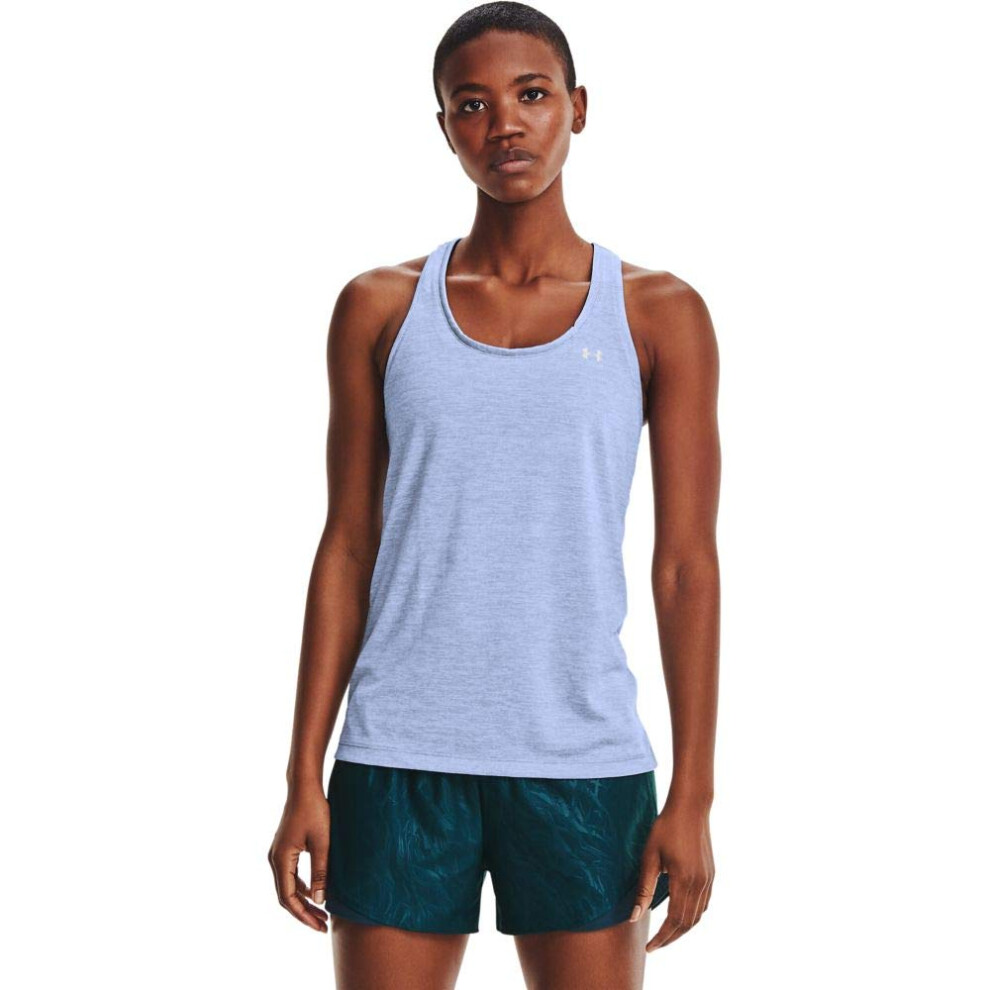 Under Armour Women's Tech Twist Tank Top   Washed Blue (421)/Metallic