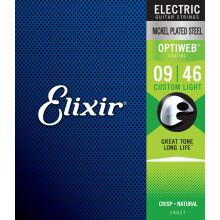 Elixir Strings 19027 Coated Nickel Electric Guitar Strings Custom Lig