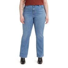 Damskie dżinsy typu bootcut Levi's Plus Size 725 z wysokim stanem (nowe) w kolorze indygo Noszone w rozmiarze 37 Regular