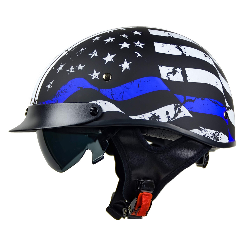 Vega Helmets 7850-022 Unisex-Adult Half Size Motorcycle Helmet (Back t