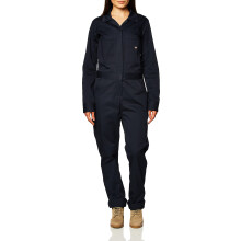 Dickies Combinaison Femme à Manches Longues en Coton, Bleu Marine, X-Small US