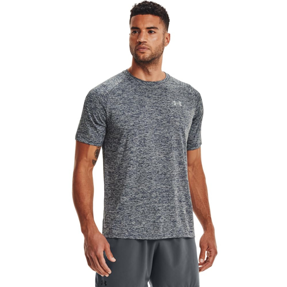 Under Armour Mens Tech 20 Short-Sleeve T-Shirt   Academy Blue (409)Ste