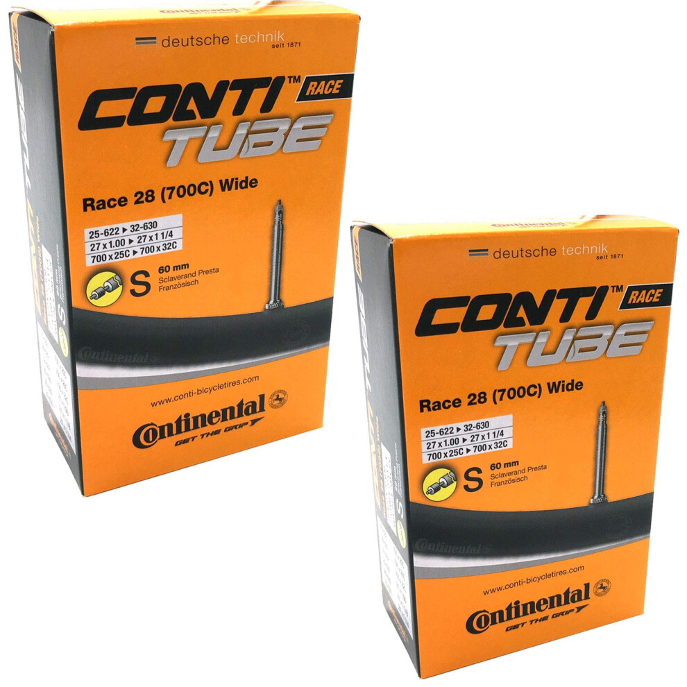 continental Race 28 700 x 25-32c Bike Inner Tubes with Presta 60mm Val