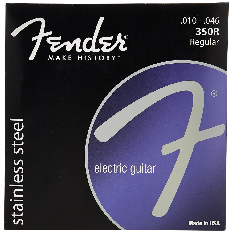 Fender Stainless 350 Electric guitar Strings  Stainless Steel  Ball En