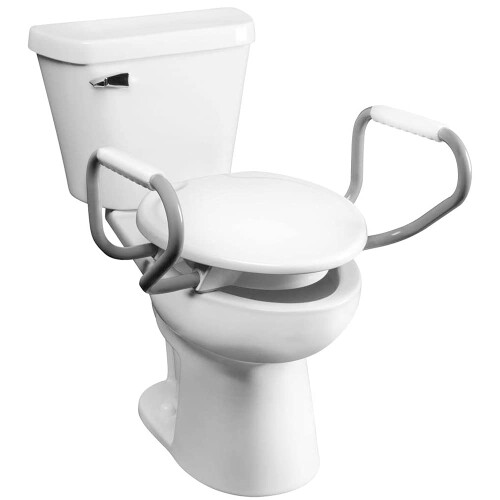 Bemis BEMIS 7YR85320ARM clean Shield 3 Elevated Toilet seat with Support Arm
