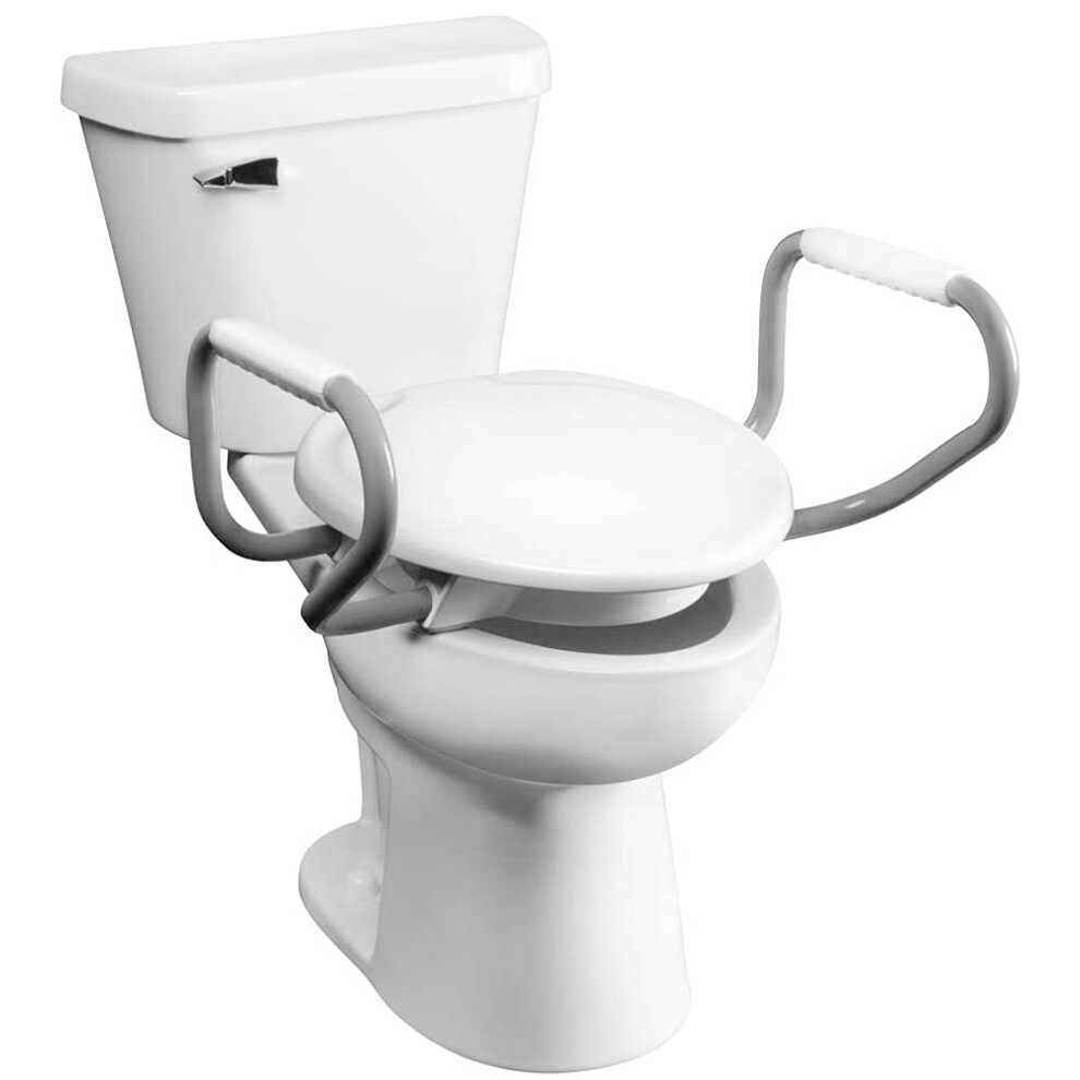 BEMIS 7YR85320ARM clean Shield 3 Elevated Toilet seat with Support Arm