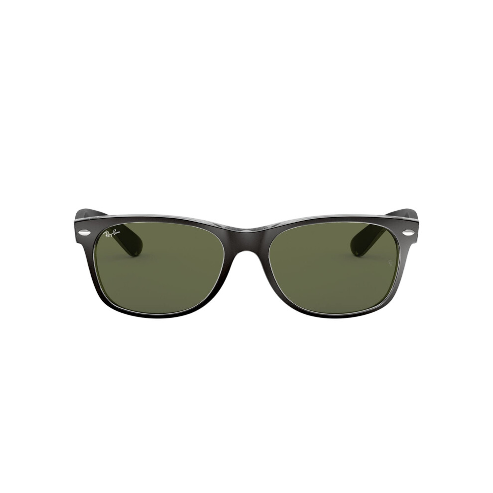 Ray-Ban RB2132 New Wayfarer Square Sunglasses  Black On Transparent/G-