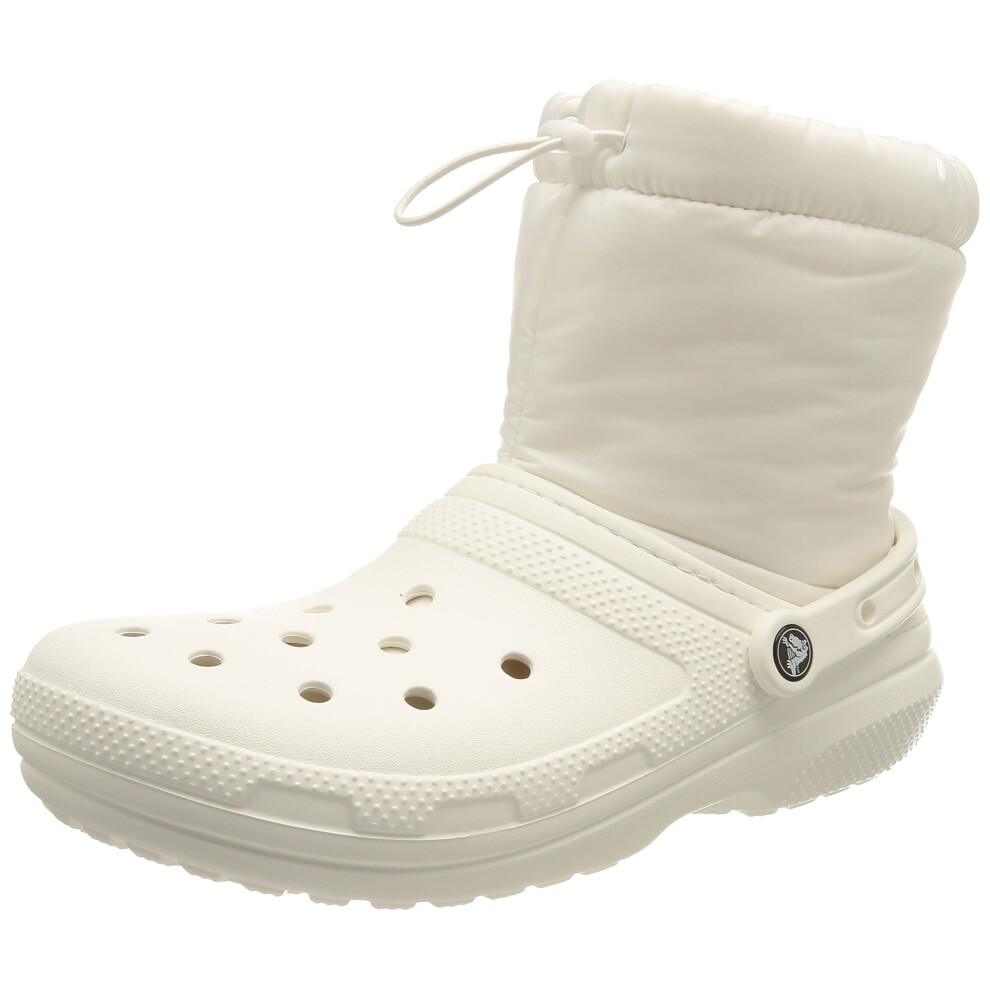 Crocs Unisex Classic Lined Neo Puff Fuzzy Winter Boots Snow  White/Whi