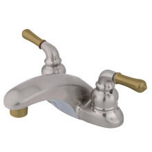 Kingston Brass KB629LP 4 pol. Torneira de banheiro de centrosset N   quel escovado/lat   o polido