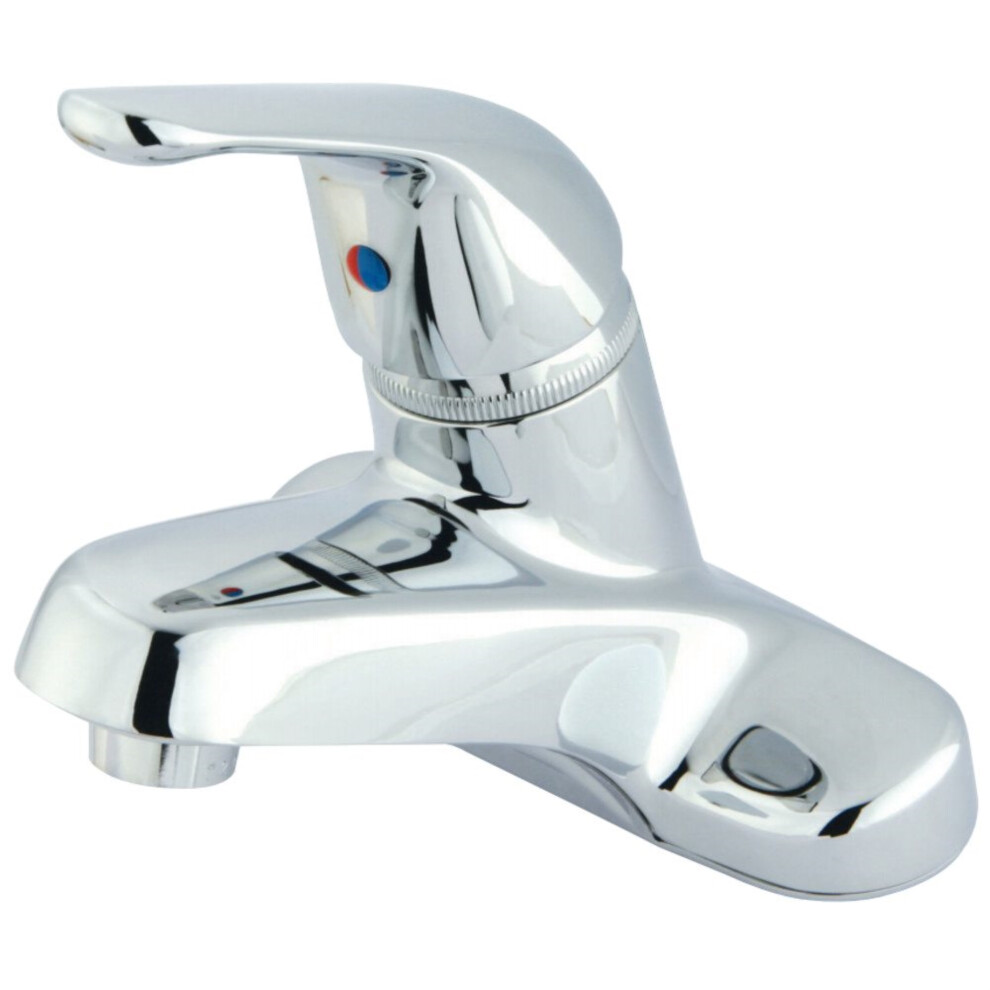 Kingston Brass GKB541G Risparmio Acqua Chatham Centerset Monocomando Lavabo Con Manico E Griglia Pop-Up, Cromato-image