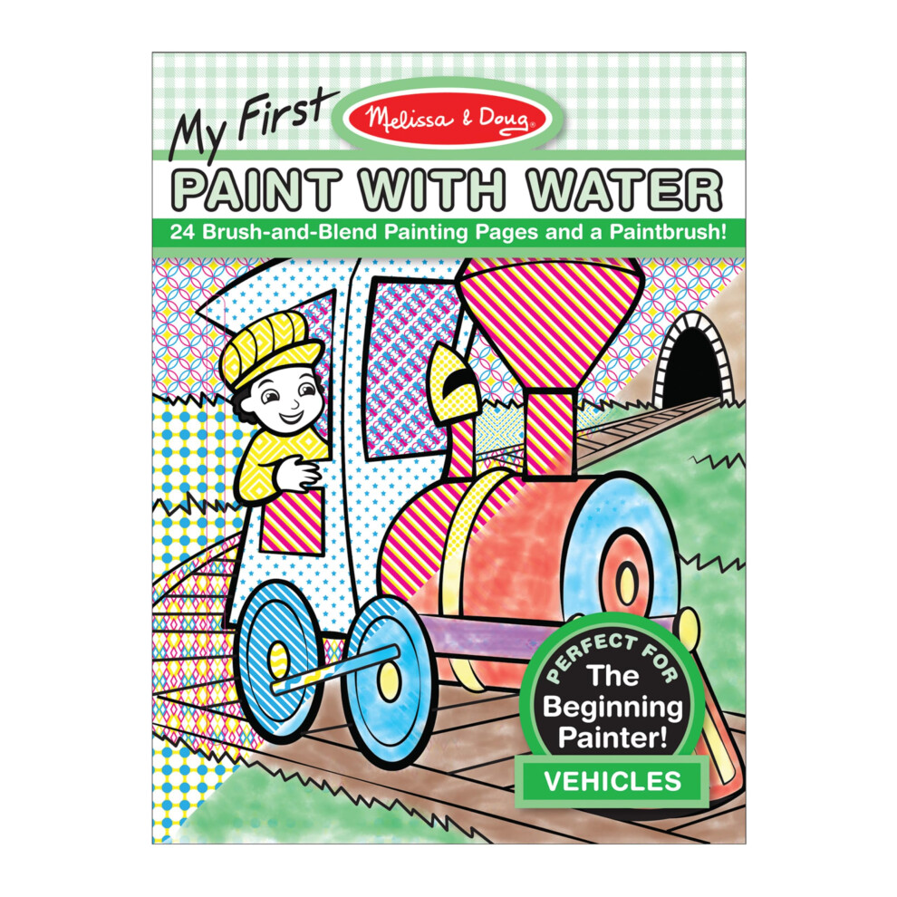 Melissa & Doug My First Paint With Water Coloring Book - Vehicles (24