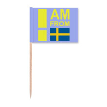 I Am From Sweden Art Deco  Fashion Toothpick Flags Marker Topper Party Decoration