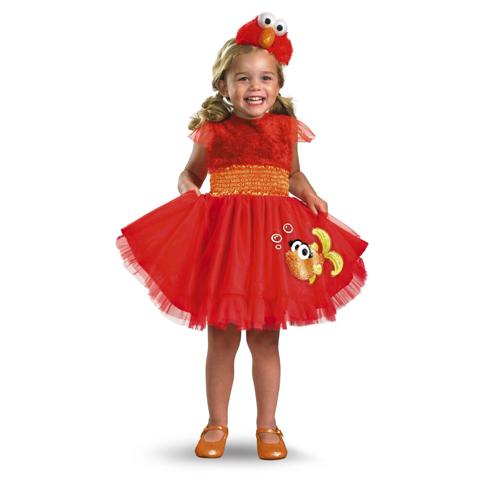 Sesame Street Frilly Elmo Costume  Official Elmo Halloween Outfit  Siz