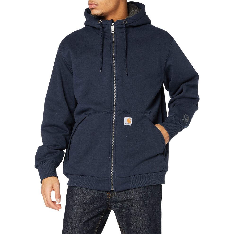 carhartt Mens Rain Defender Rockland Sherpa Lined Hooded Sweatshirt  N