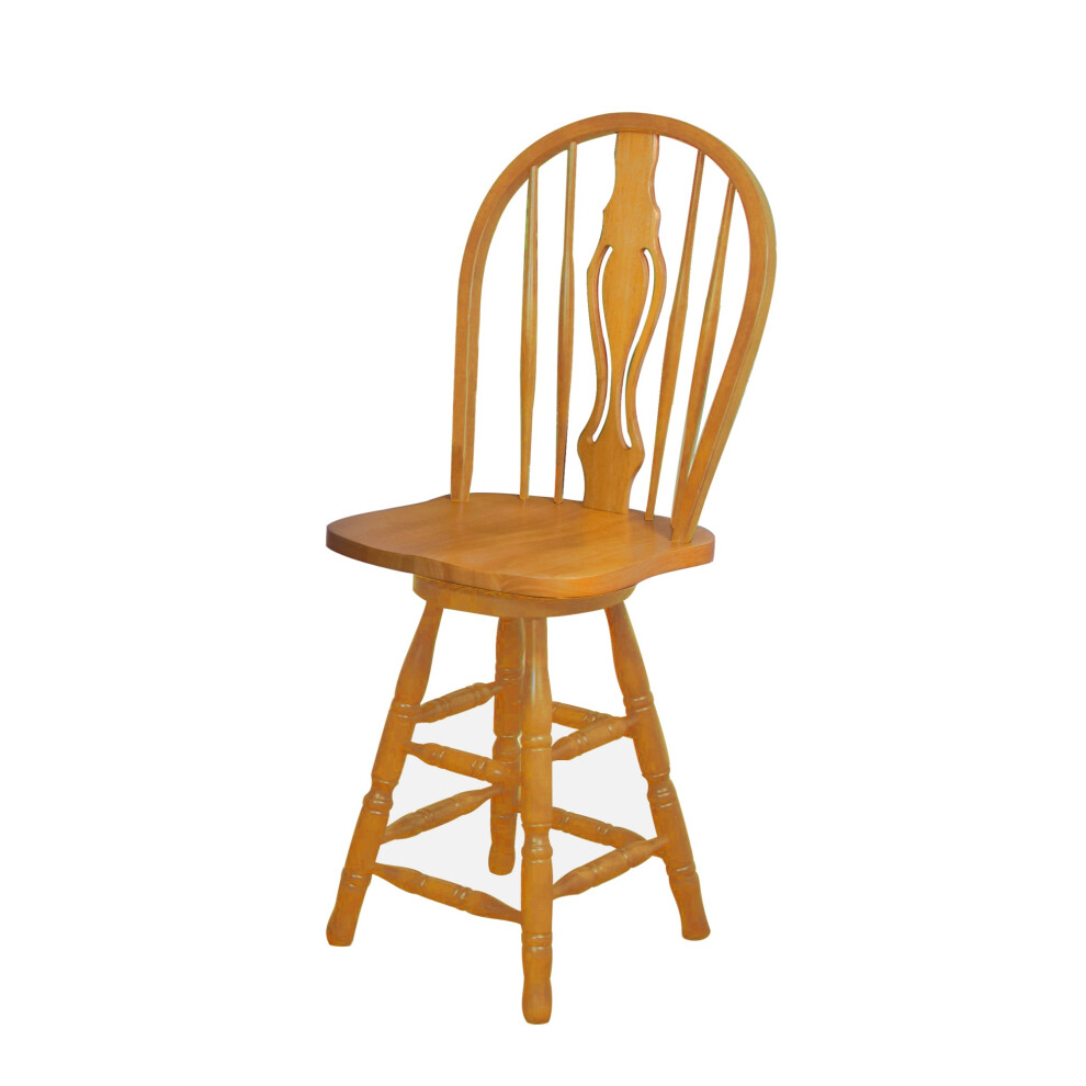 Sunset Trading Oak Selections 24"" Keyhole Barstool | Counter Height S