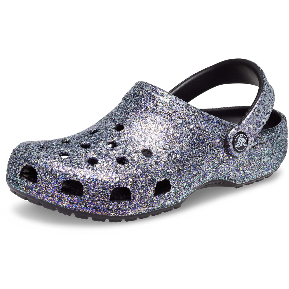 crocs Unisex-Adult classic Sparkly clog  Metallic and glitter Shoes  B