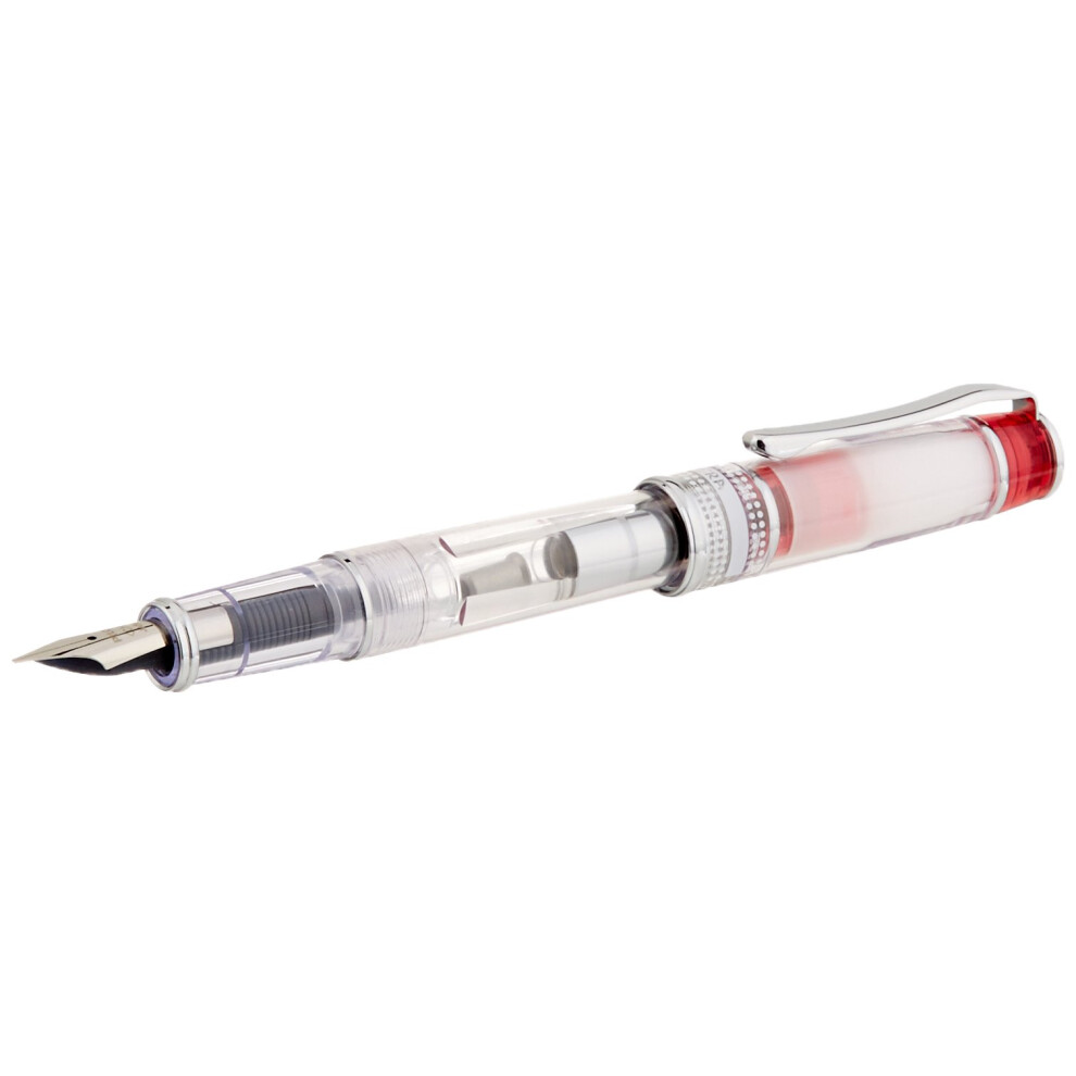 Pilot Prera Iro-Ai Calligraphy-Nib Fountain Pen  Transparent Red Body