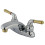 Kingston Kingston messing KB624LP 4 in. CentreSet badev?relse vandhane poleret krom/poleret messing 1