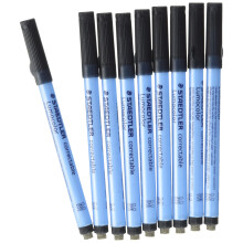 Stylo correcteur STAEDTLER Lumocolor 305 M-9, pointe M, environ 1,0 mm, lot de 10, noir
