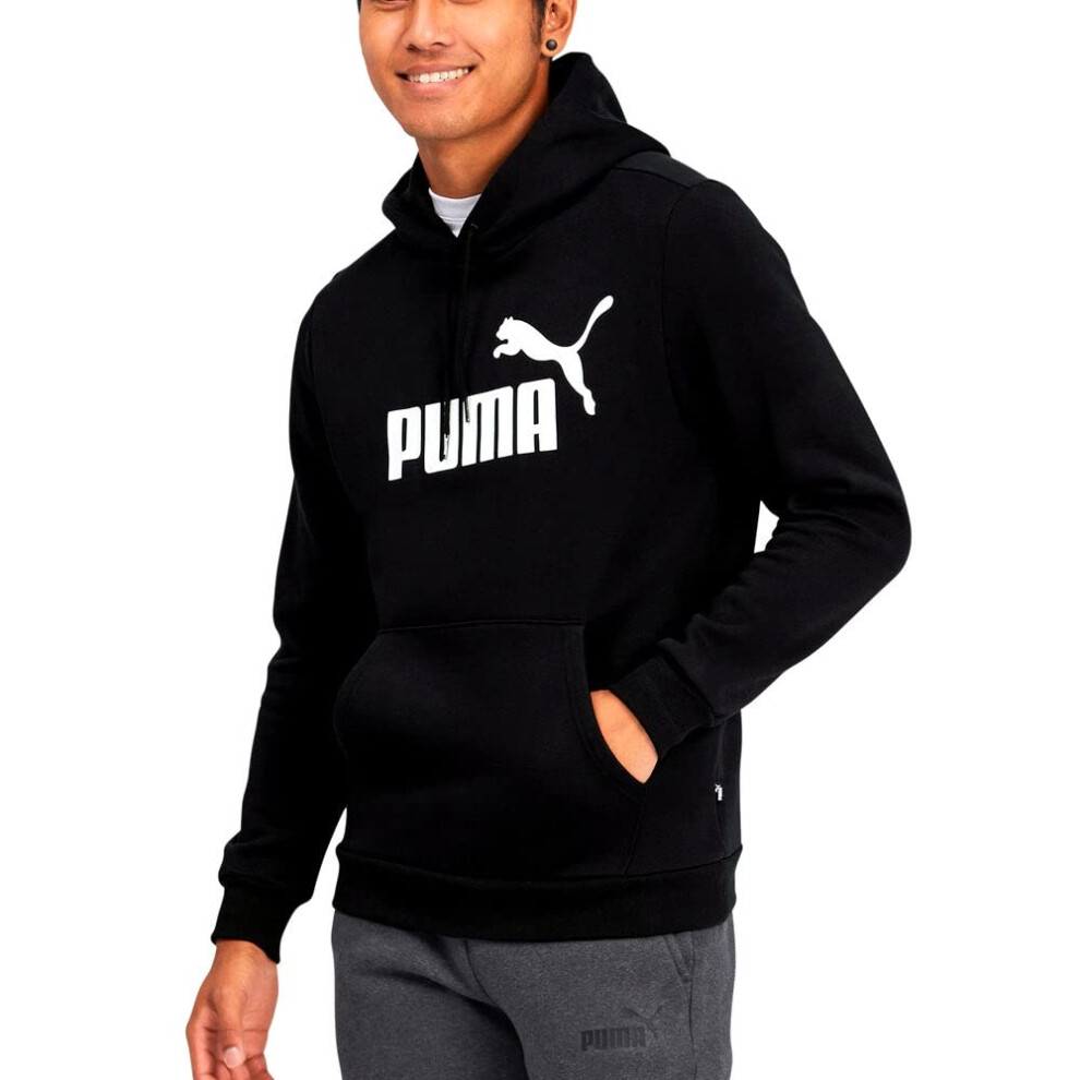 PUMA mens Essentials Big Logo Fleece Hoodie Hooded Sweatshirt  cotton