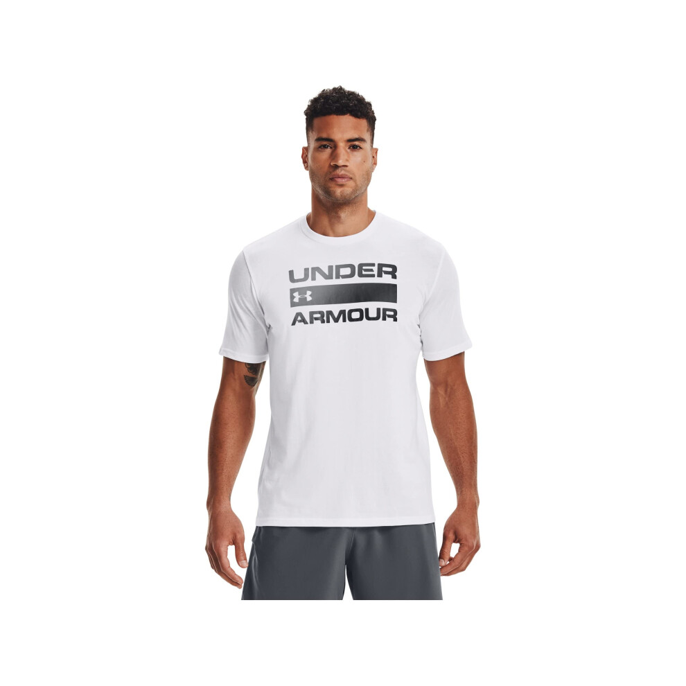 Under Armour Mens Team Issue Wordmark Short-sleeve T-shirt   White (10