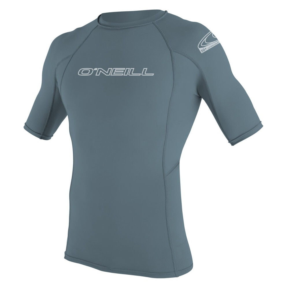 O'Neill Wetsuits Men's Basic Skins UPF 50+ Short Sleeve Rash Guard  Du