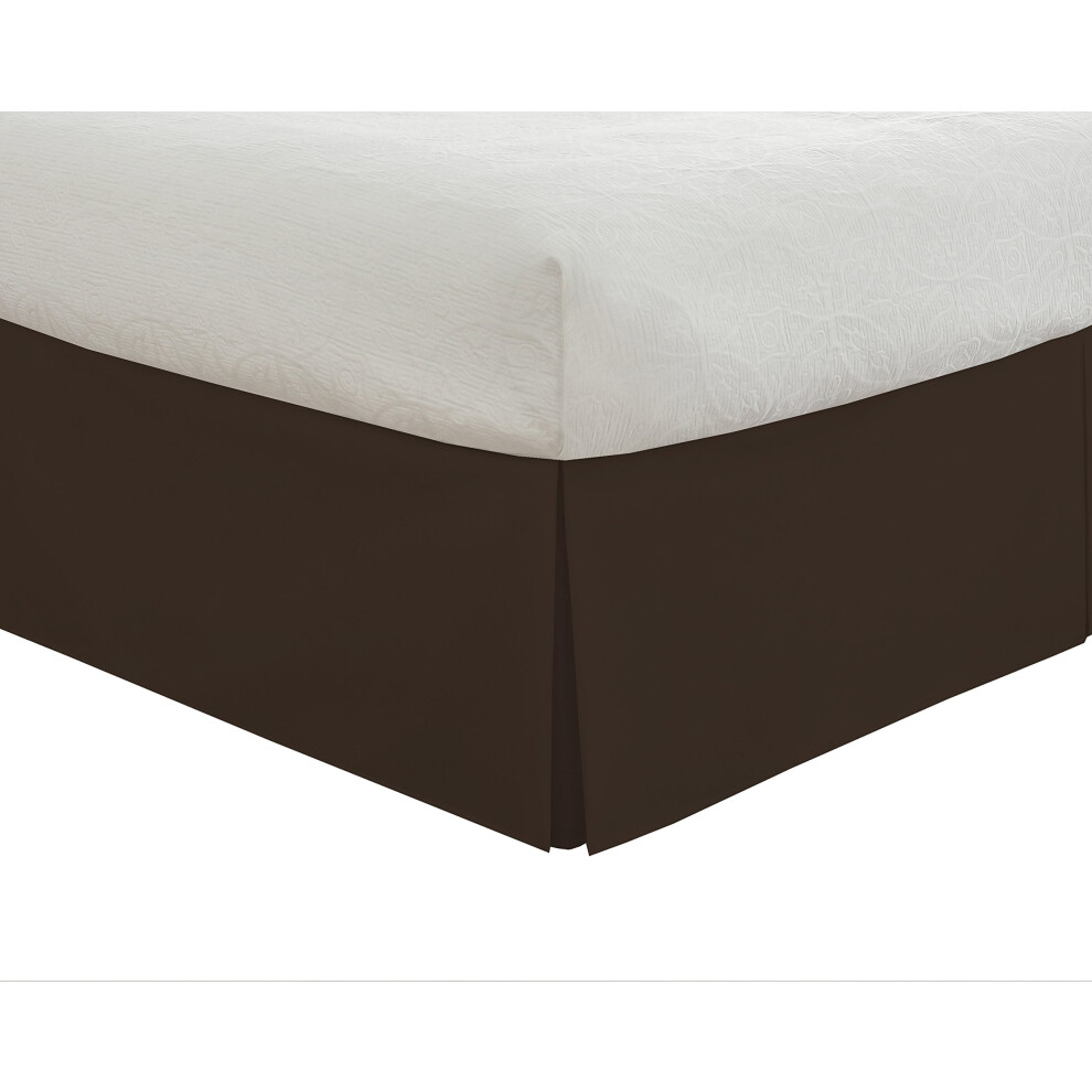 Lux Hotel Tailored Bed Skirt Classic 14"" Drop Length Pleated Styling