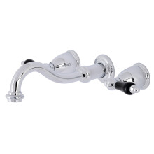 Kingston Brass KS3121PKL Duchess Badezimmer-Wasserhahn mit zwei Griffen zur Wandmontage
