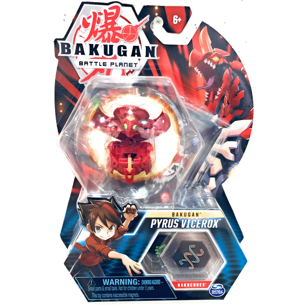 Bakugan  Pyrus Vicerox  2-inch Tall Collectible Transforming Creature