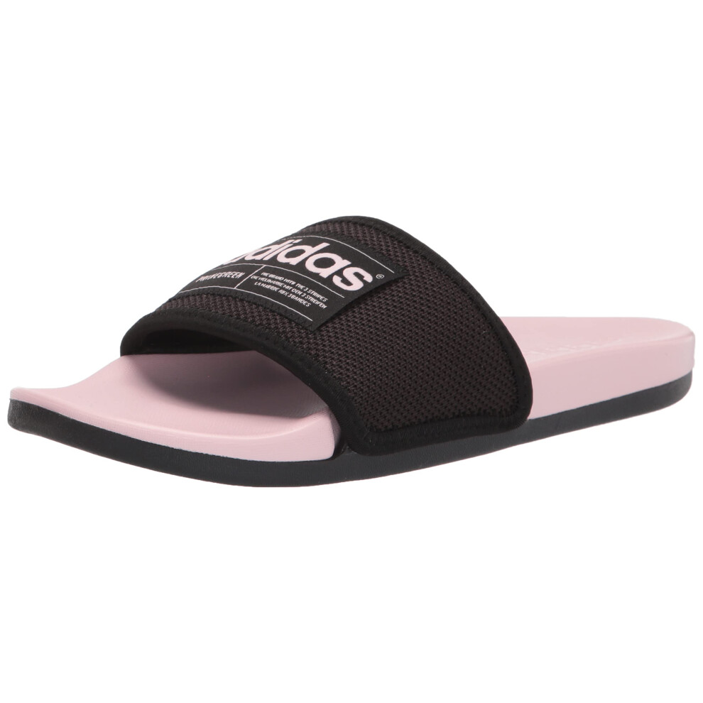 adidas Unisex Adilette Comfort Slide Sandal  Core Black/Clear Pink/Cor