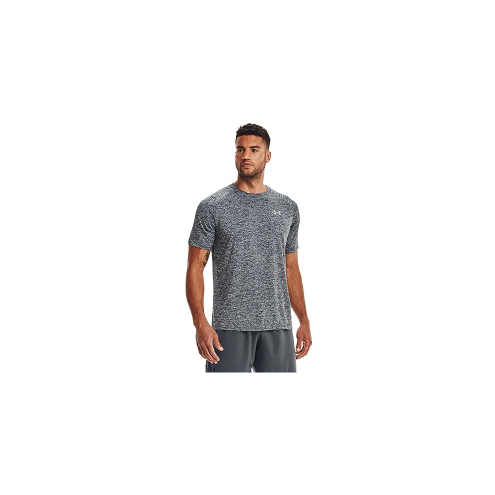 Under Armour Mens Tech 20 Short-Sleeve T-Shirt   Academy Blue (409)Ste