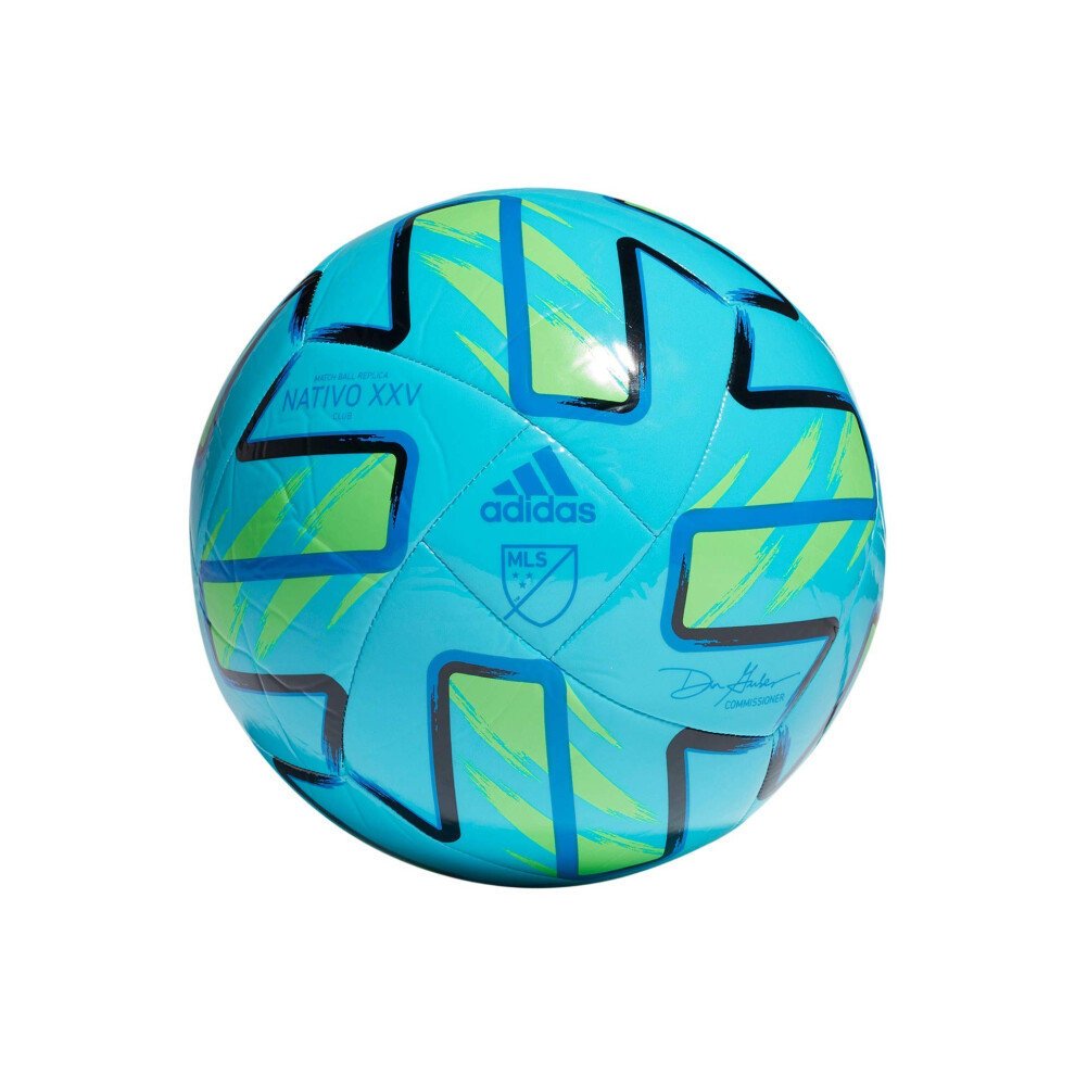 adidas Unisex-Adult MLS Nativo XXV Club Ball  Samba Blue/Solar Green/B