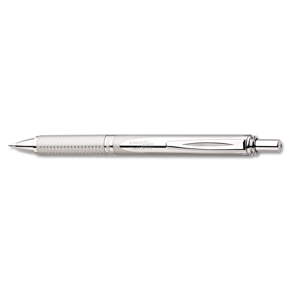 Pentel BL407A EnerGel Alloy RT Retractable Liquid Gel Pen  7mm  Chrome