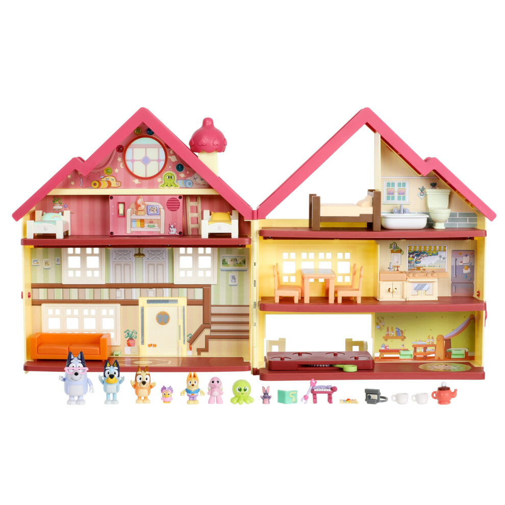 Bluey Ultimate Lights & Sounds Playhouse & Toy Box  2.5-3 inch Figures