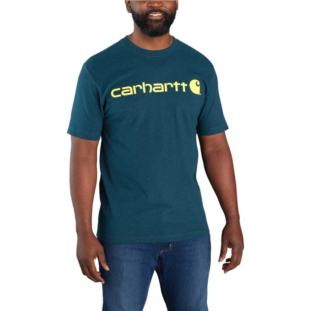 carhartt Mens Loose Fit Heavyweight Short-Sleeve Logo graphic T-Shirt