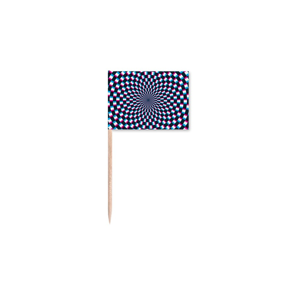 Illusion Lines Cyclically Repeat Jitter Toothpick Flags Marker Topper Party Decoration-image-OPC-PFKQSWK-NEW