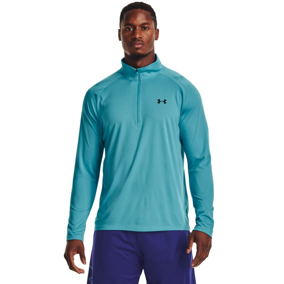 Under Armour Mens Tech 20 12 Zip-Up Long Sleeve T-Shirt  (433) glacier