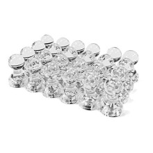 24 Clear Magnetic Push Pins - Perfect Magnets for Fridge Calendars W